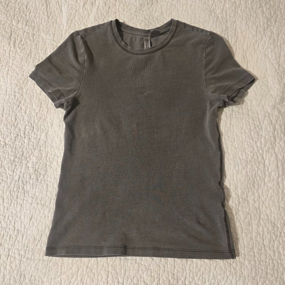H&M Divided Basic Faded Gray Fitted Shirt Size Xs